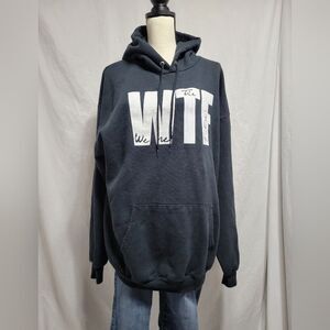 Port and Company WTF We're the Future front pocket hoodie, adult size XL